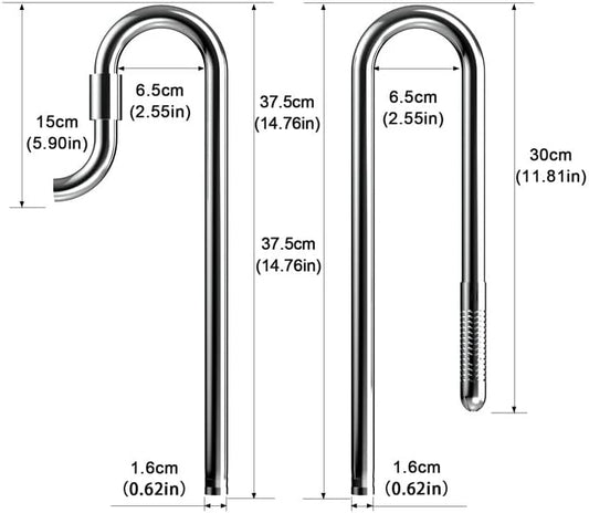 Lily Pipe 16/22mm Stainless