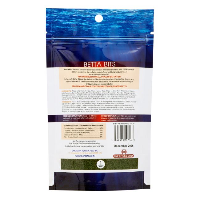 NorthFin Betta Bits 1 mm 20 g