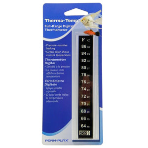 Penn Plax Aquarium Thermometer Digital Stick On Blister