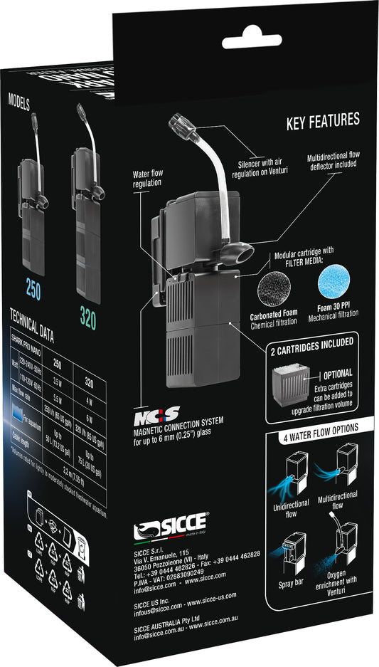 Sicce Shark Pro Nano 250 Internal Filter