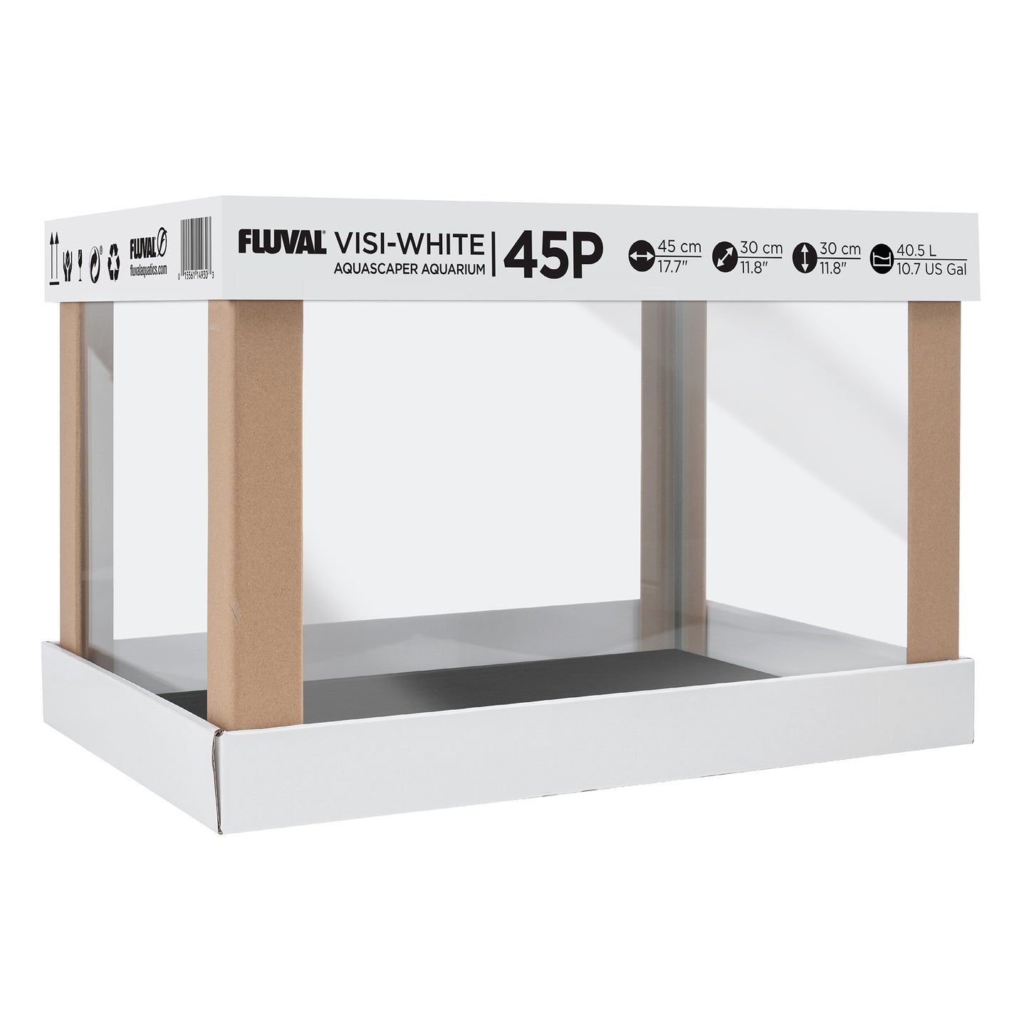 Fluval Visi-White 45P Aquarium Tank - 10.7 US Gal / 40.5 L
