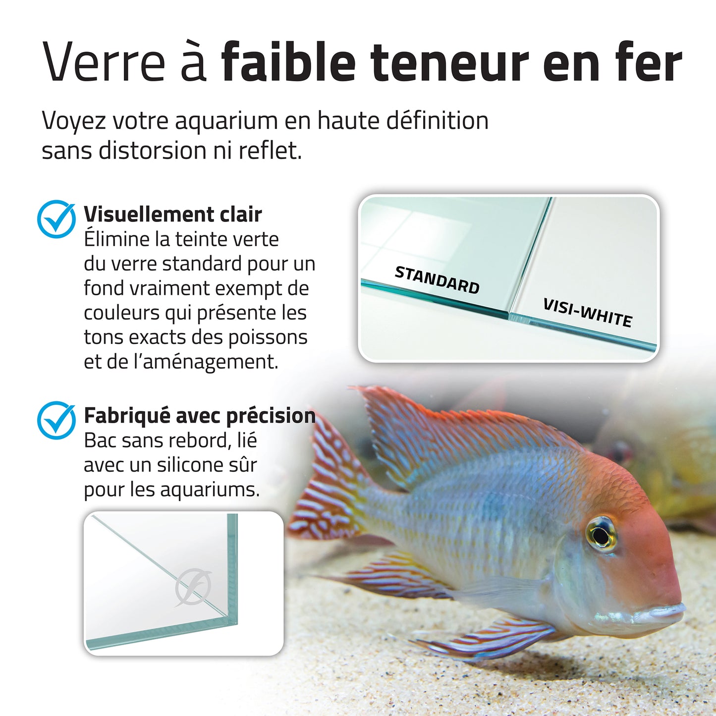Fluval Visi-White 45P Aquarium Tank - 10.7 US Gal / 40.5 L