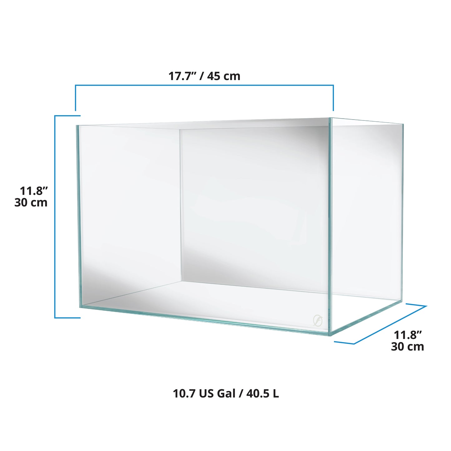 Fluval Visi-White 45P Aquarium Tank - 10.7 US Gal / 40.5 L
