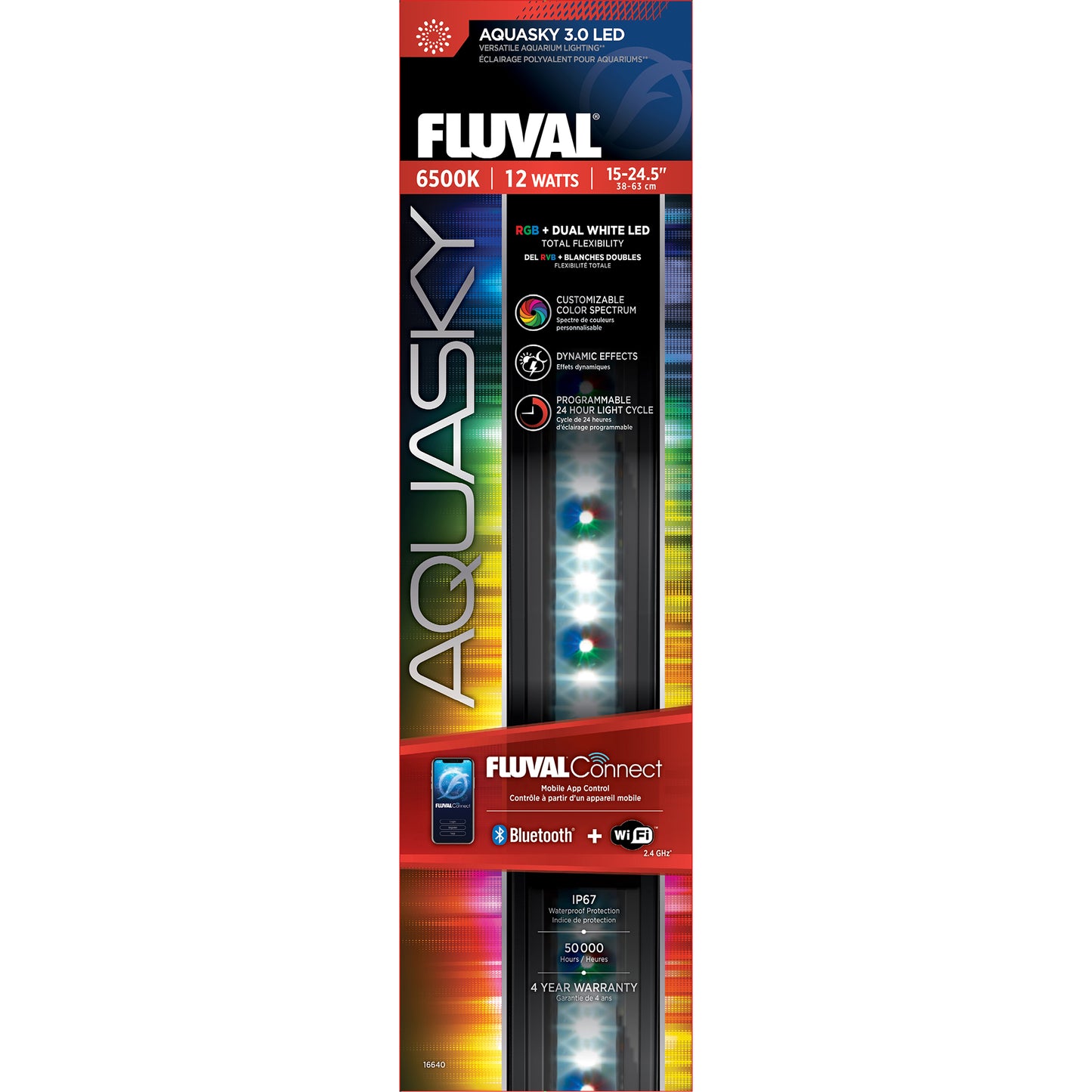 Fluval AquaSky 3.0 LED Lighting - 12W - 15-24.5 in (38-63 cm)